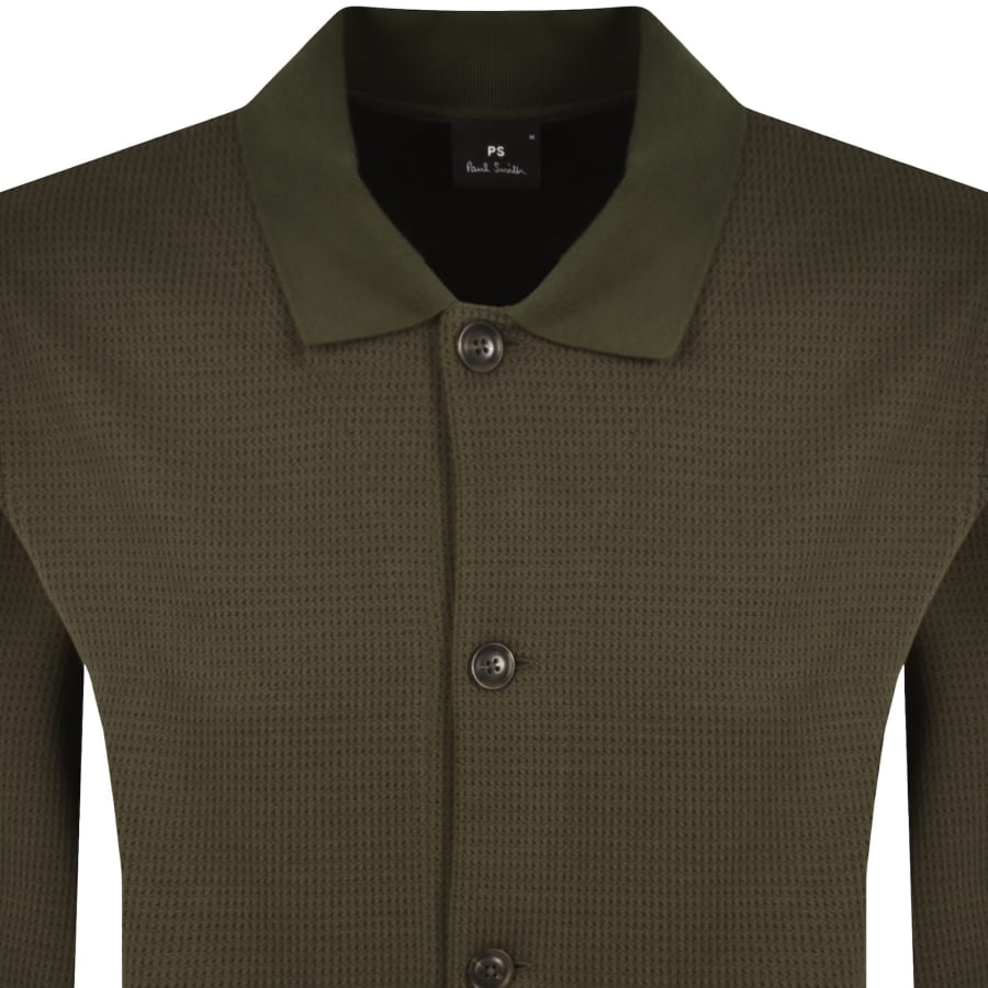 Image number 2 for Paul Smith Casual Fit Cardigan Green