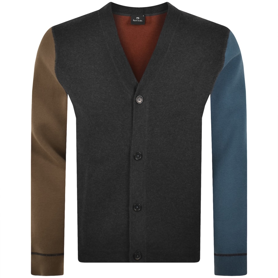 Image number 2 for Paul Smith Casual Fit Cardigan Grey