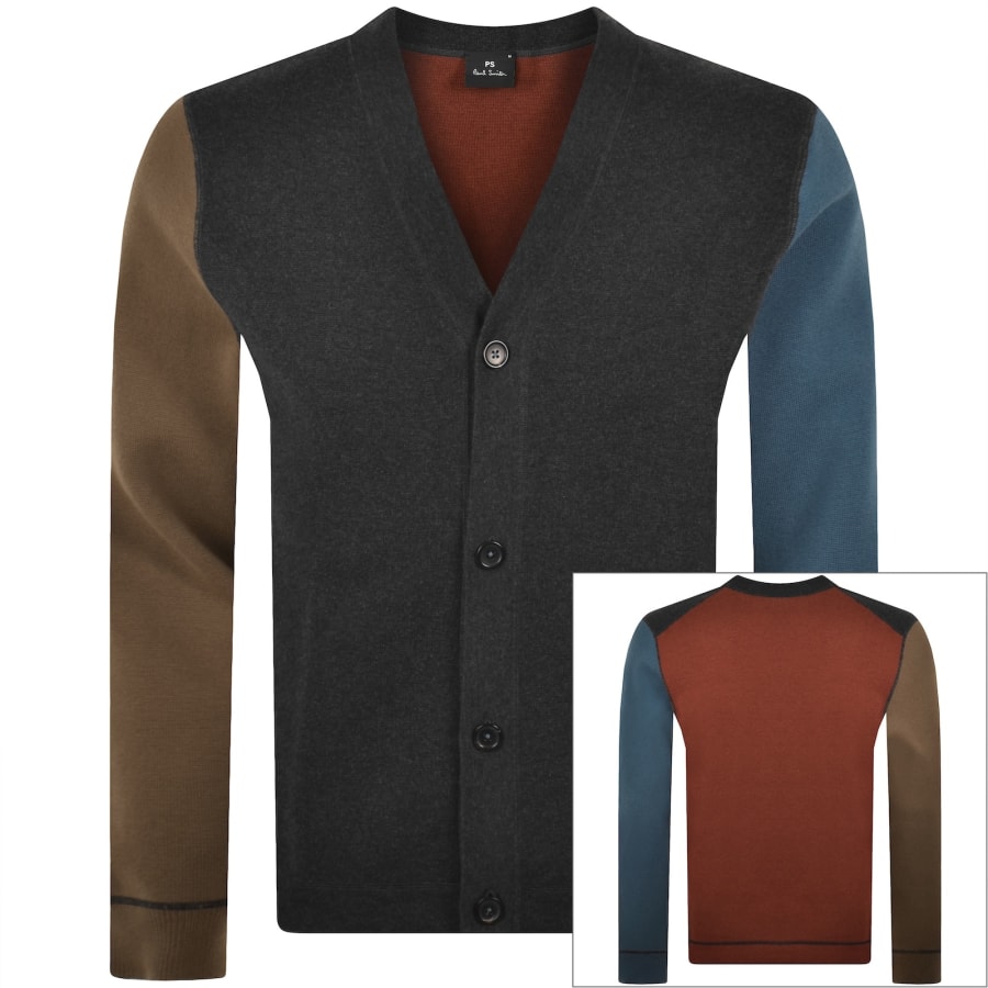 Image number 1 for Paul Smith Casual Fit Cardigan Grey