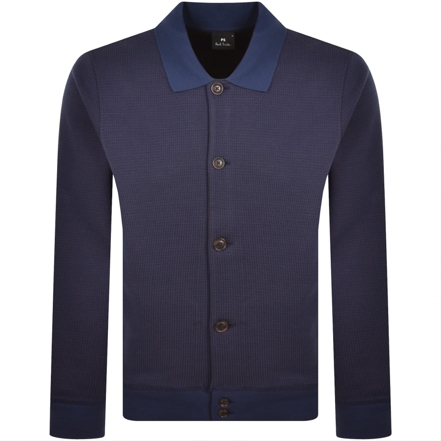 Image number 1 for Paul Smith Casual Fit Cardigan Blue