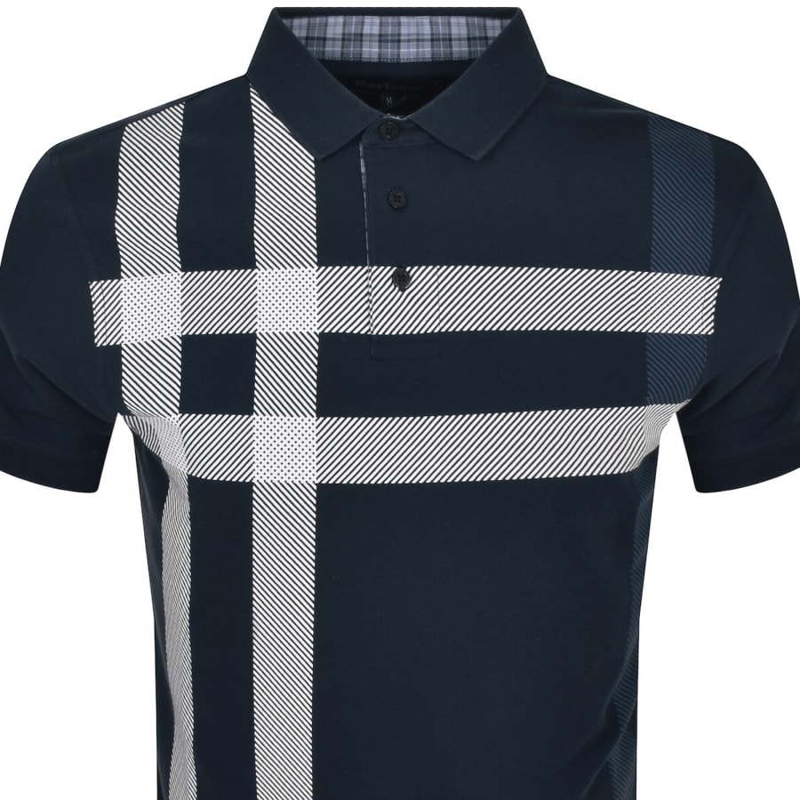 Image number 2 for Barbour Blaine Short Sleeve Polo T Shirt Navy
