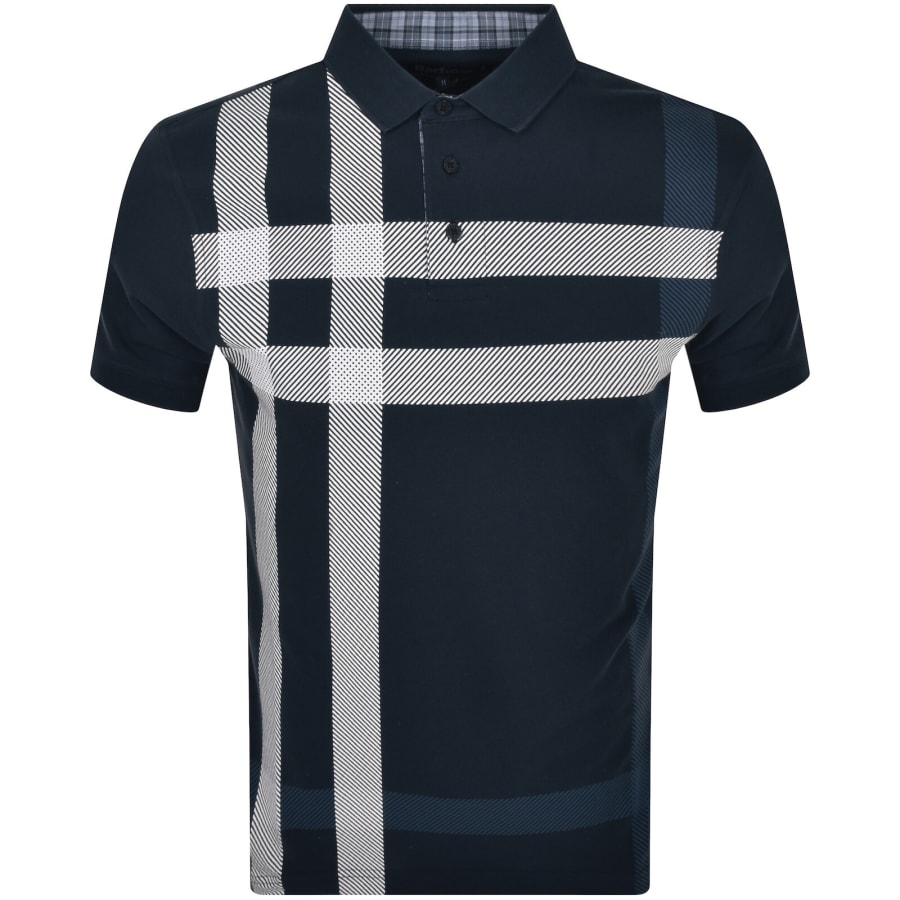 Image number 1 for Barbour Blaine Short Sleeve Polo T Shirt Navy