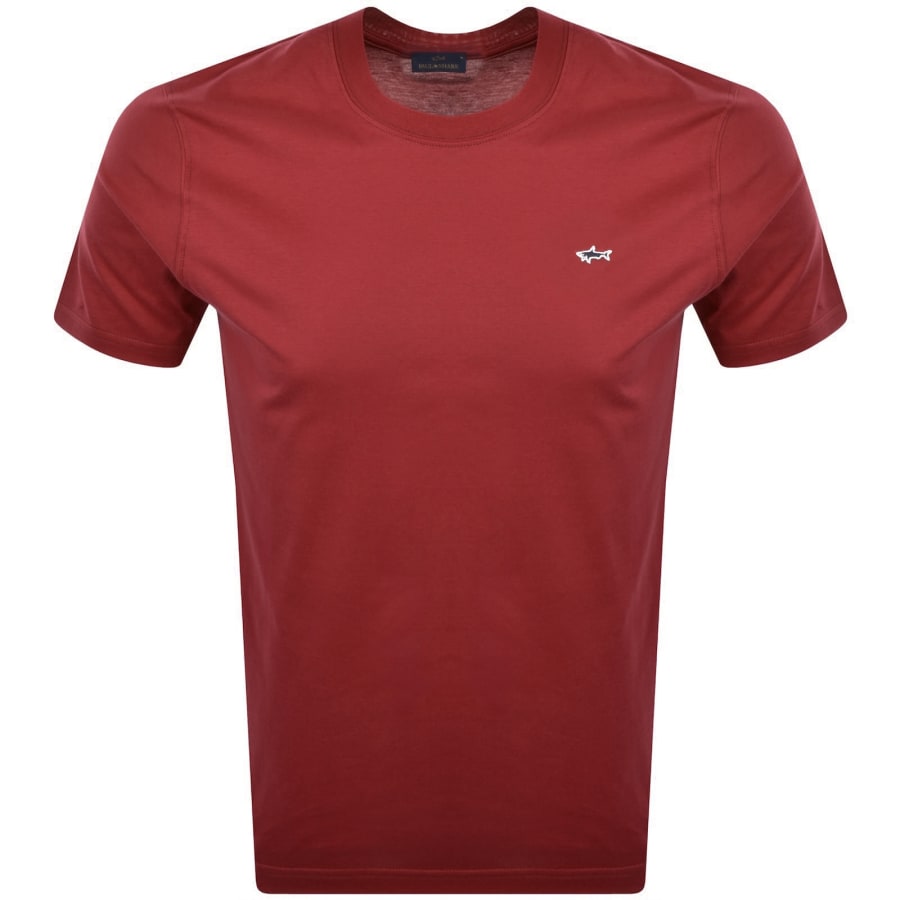 Image number 1 for Paul And Shark Logo T Shirt Red