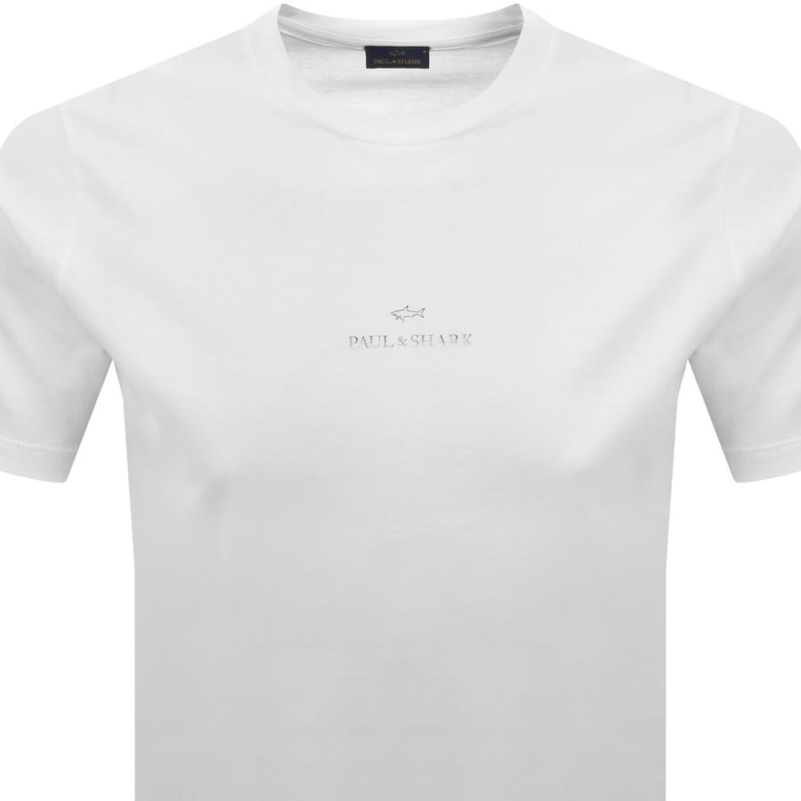 Image number 2 for Paul And Shark Printed Logo T Shirt White