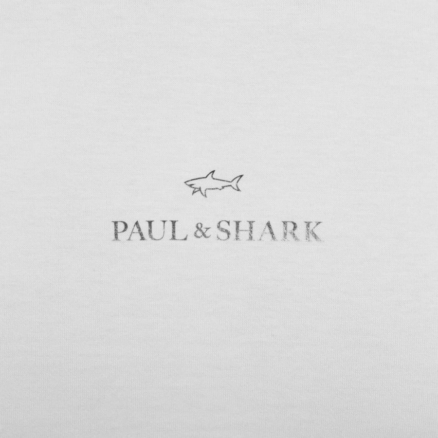 Image number 3 for Paul And Shark Printed Logo T Shirt White