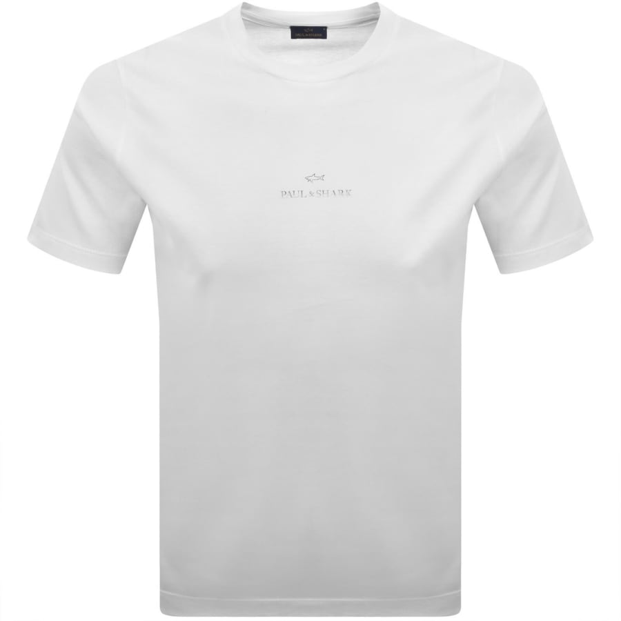 Image number 1 for Paul And Shark Printed Logo T Shirt White