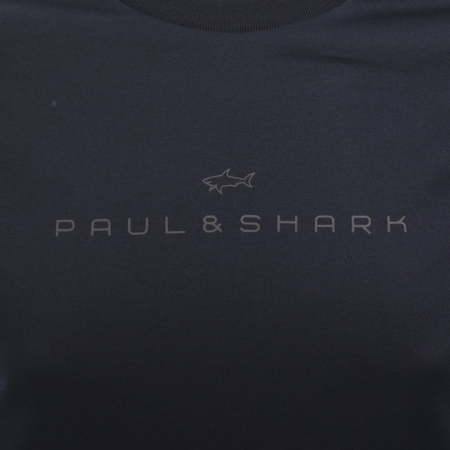 Image number 3 for Paul And Shark Printed Logo T Shirt Navy