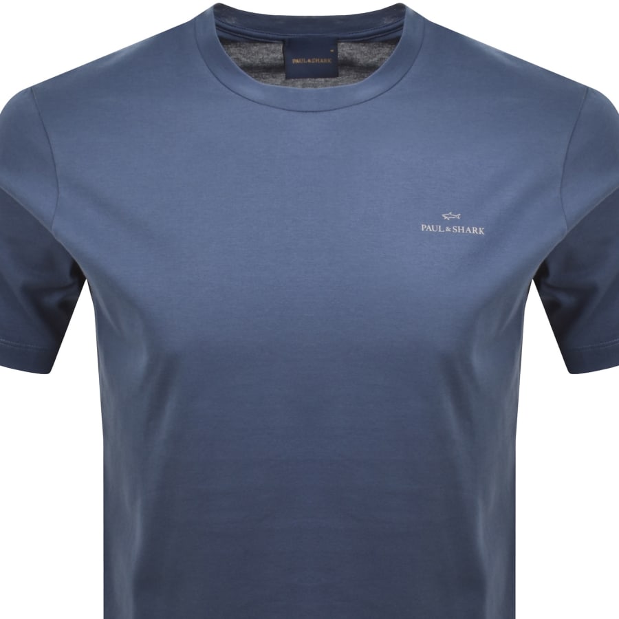 Image number 2 for Paul And Shark Printed Logo T Shirt Blue