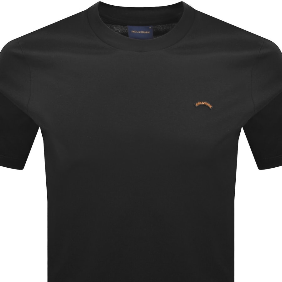 Image number 2 for Paul And Shark Moon Badge T Shirt Black