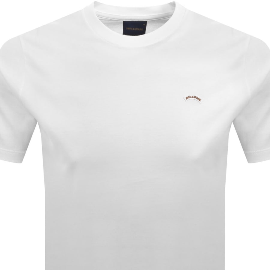 Image number 2 for Paul And Shark Moon Badge T Shirt White