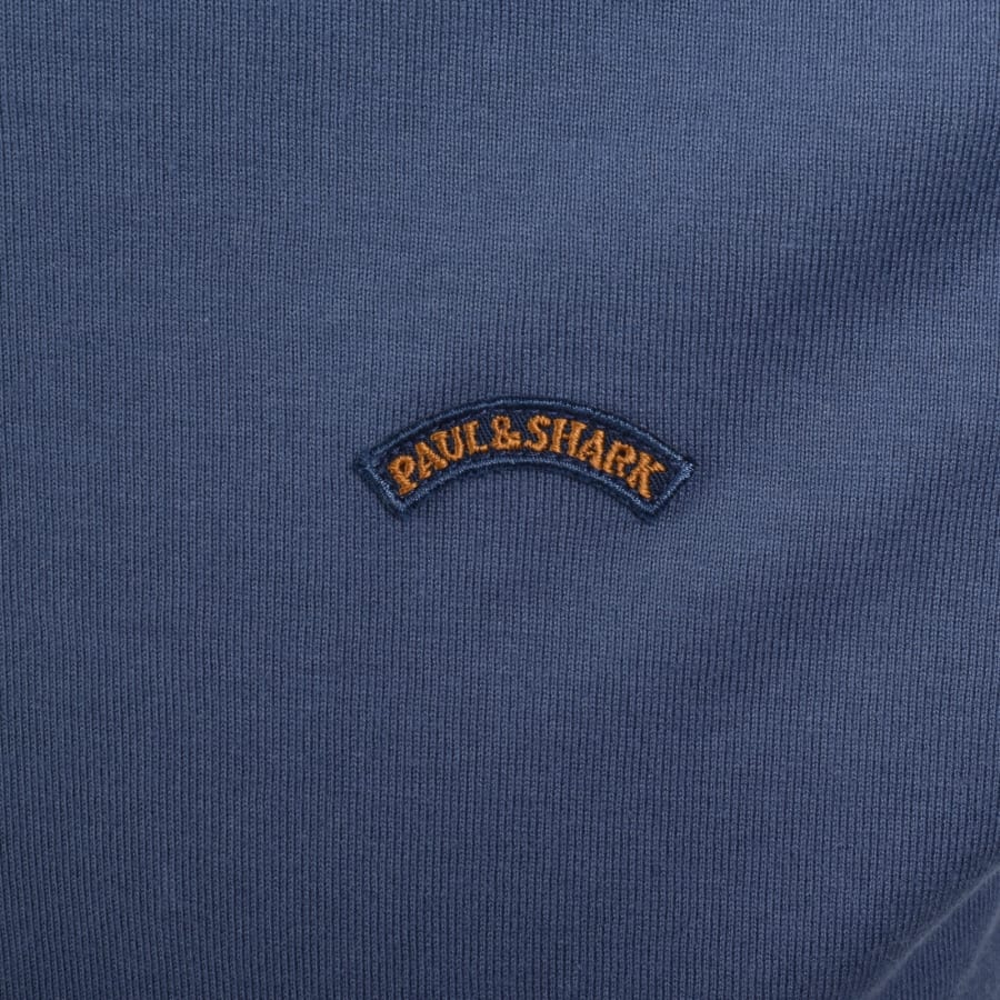 Image number 3 for Paul And Shark Moon Badge T Shirt Blue
