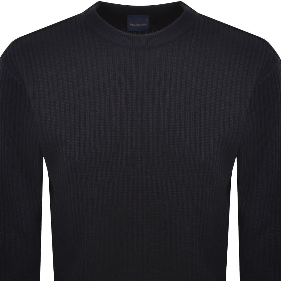 Image number 2 for Paul And Shark Tech Wool Jumper Navy