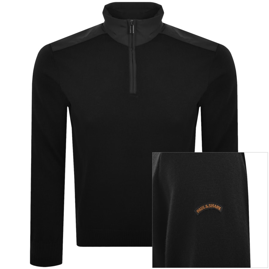 Image number 1 for Paul And Shark Typhoon Knit Jumper Black