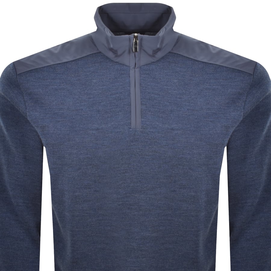 Image number 3 for Paul And Shark Typhoon Knit Jumper Blue