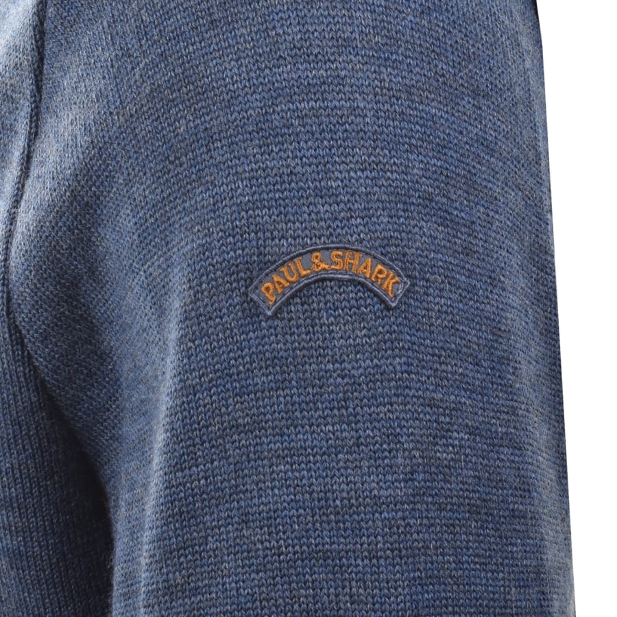 Image number 4 for Paul And Shark Typhoon Knit Jumper Blue