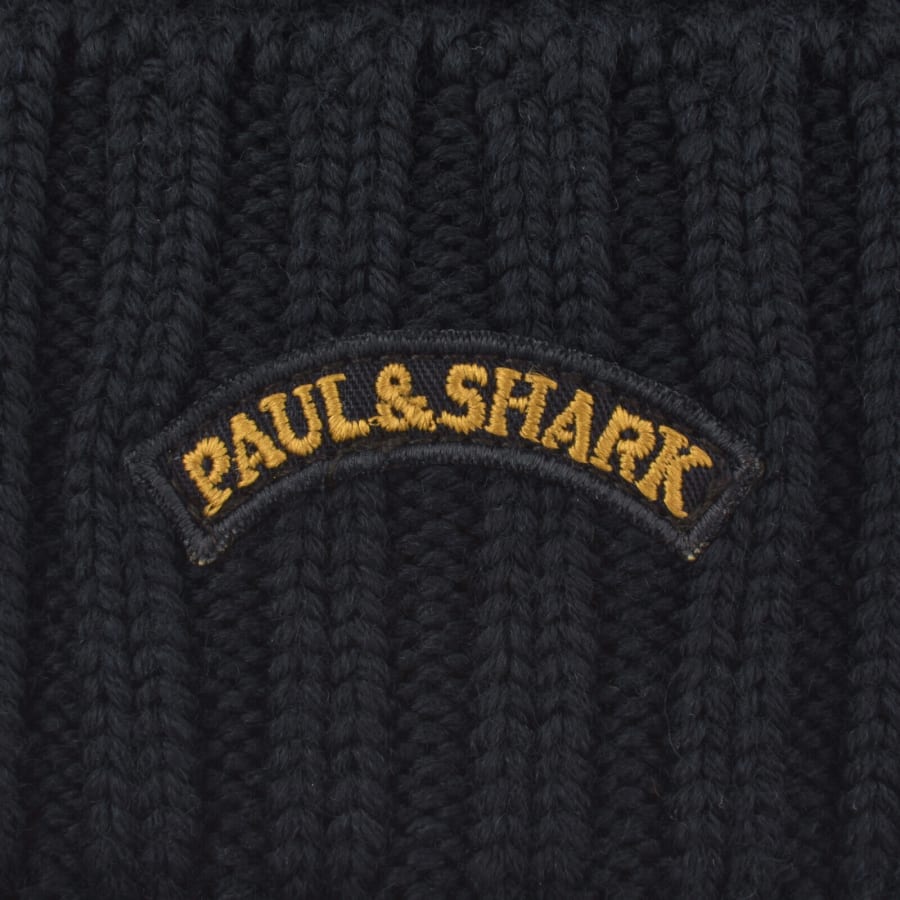 Image number 3 for Paul And Shark Wool Beanie Hat Navy