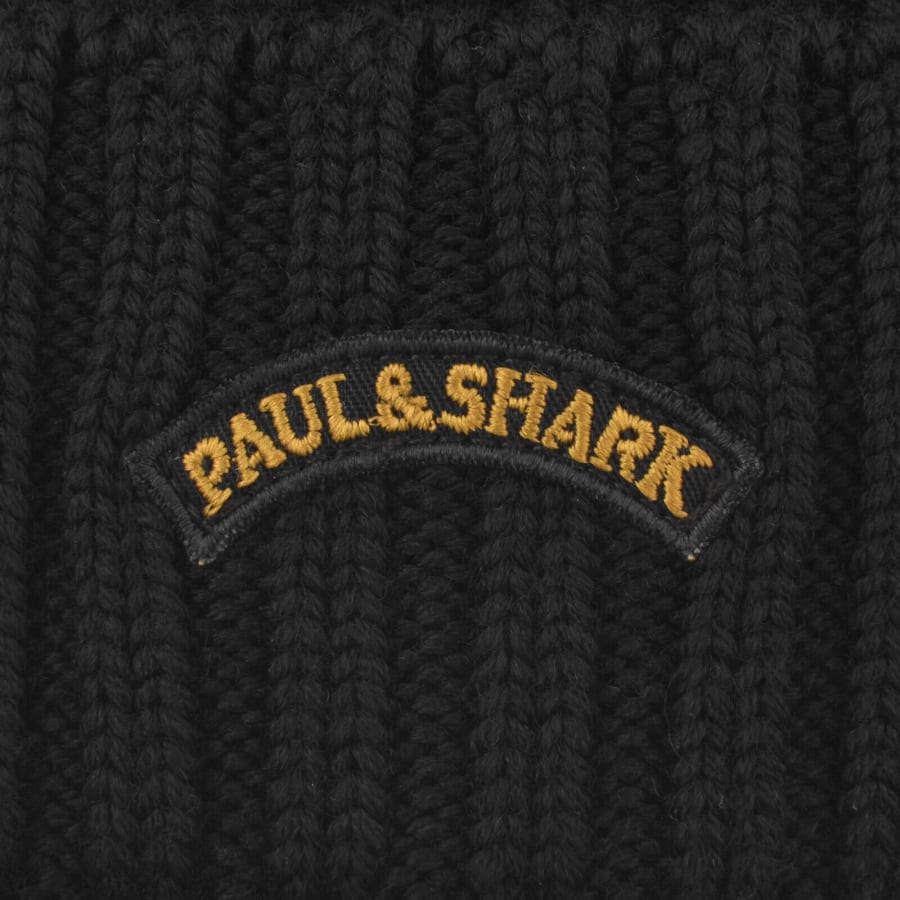 Image number 3 for Paul And Shark Wool Beanie Hat Black
