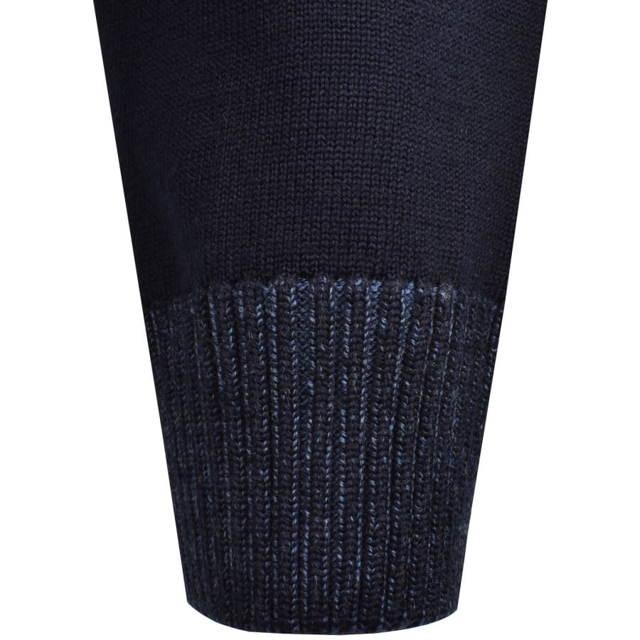 Image number 4 for Paul And Shark Moon Badge Knit Jumper Navy