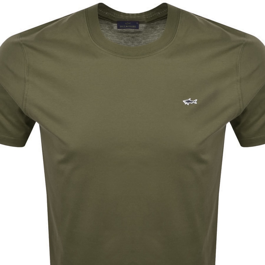 Image number 2 for Paul And Shark Logo T Shirt Green