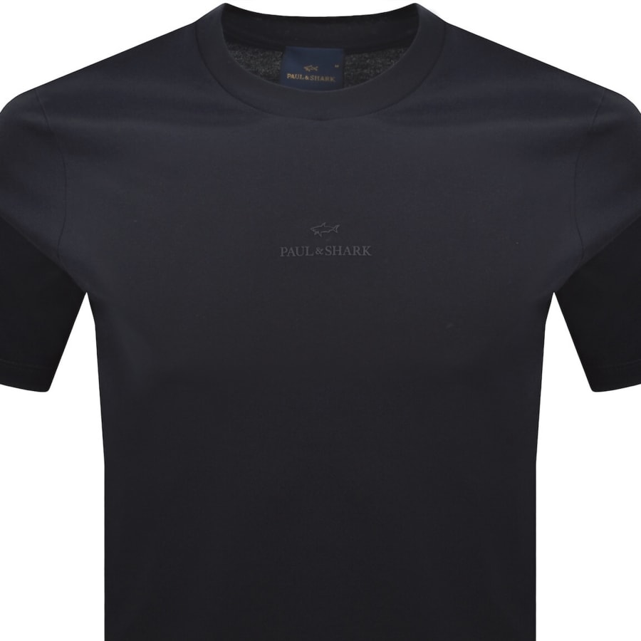 Image number 2 for Paul And Shark Logo T Shirt Navy