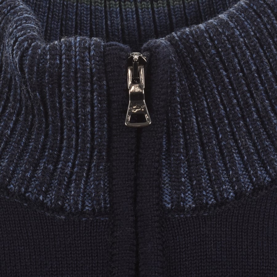 Image number 5 for Paul And Shark Moon Badge Knit Jumper Navy