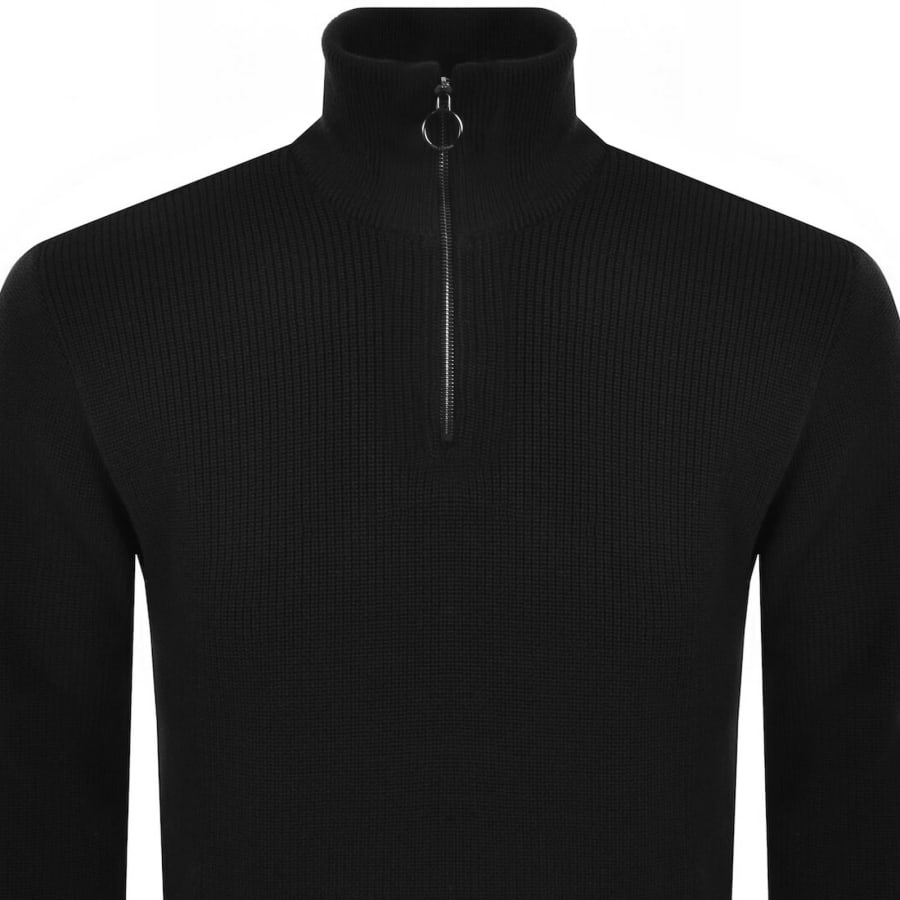 Image number 3 for Paul And Shark Moon Badge Knit Jumper Black
