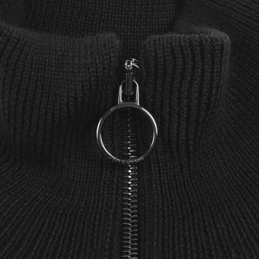 Image number 5 for Paul And Shark Moon Badge Knit Jumper Black