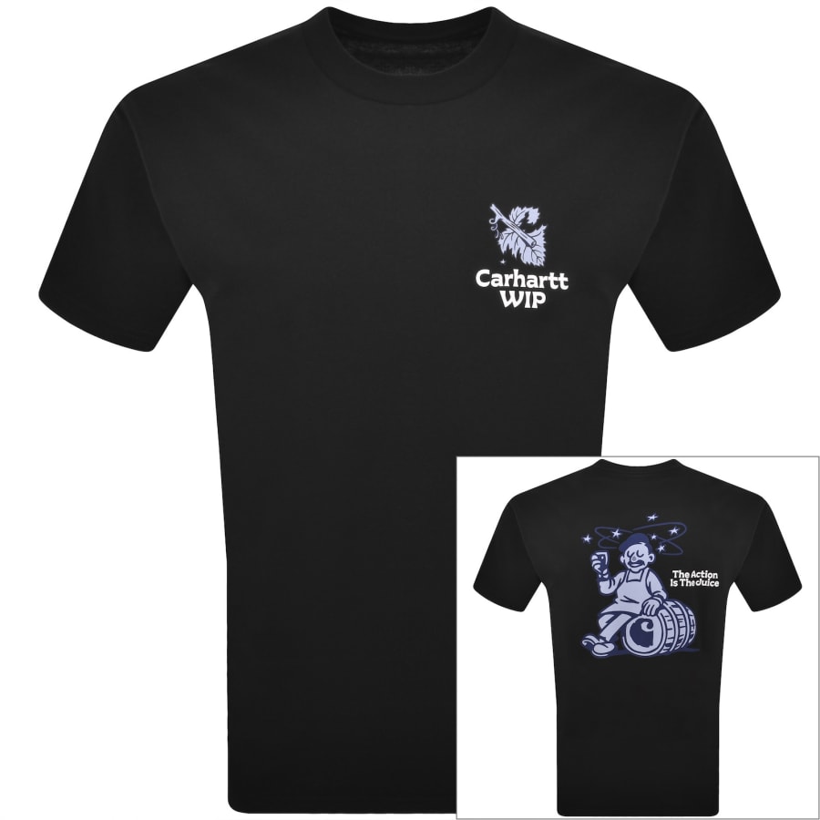 Image number 1 for Carhartt WIP Grape Picker T Shirt Black