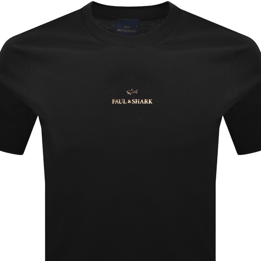 Image number 2 for Paul And Shark Printed Logo T Shirt Black