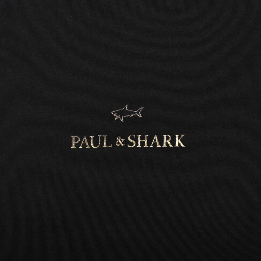 Image number 3 for Paul And Shark Printed Logo T Shirt Black