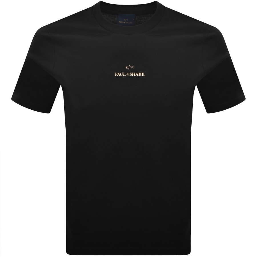 Image number 1 for Paul And Shark Printed Logo T Shirt Black