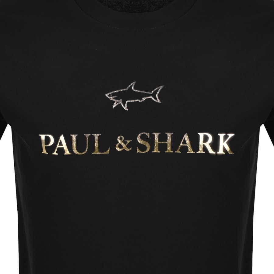 Image number 3 for Paul And Shark Printed Logo T Shirt Black