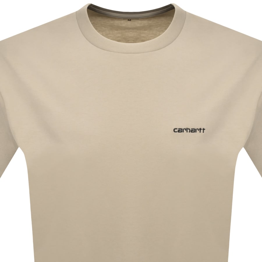 Image number 2 for Carhartt WIP Script T Shirt Beige