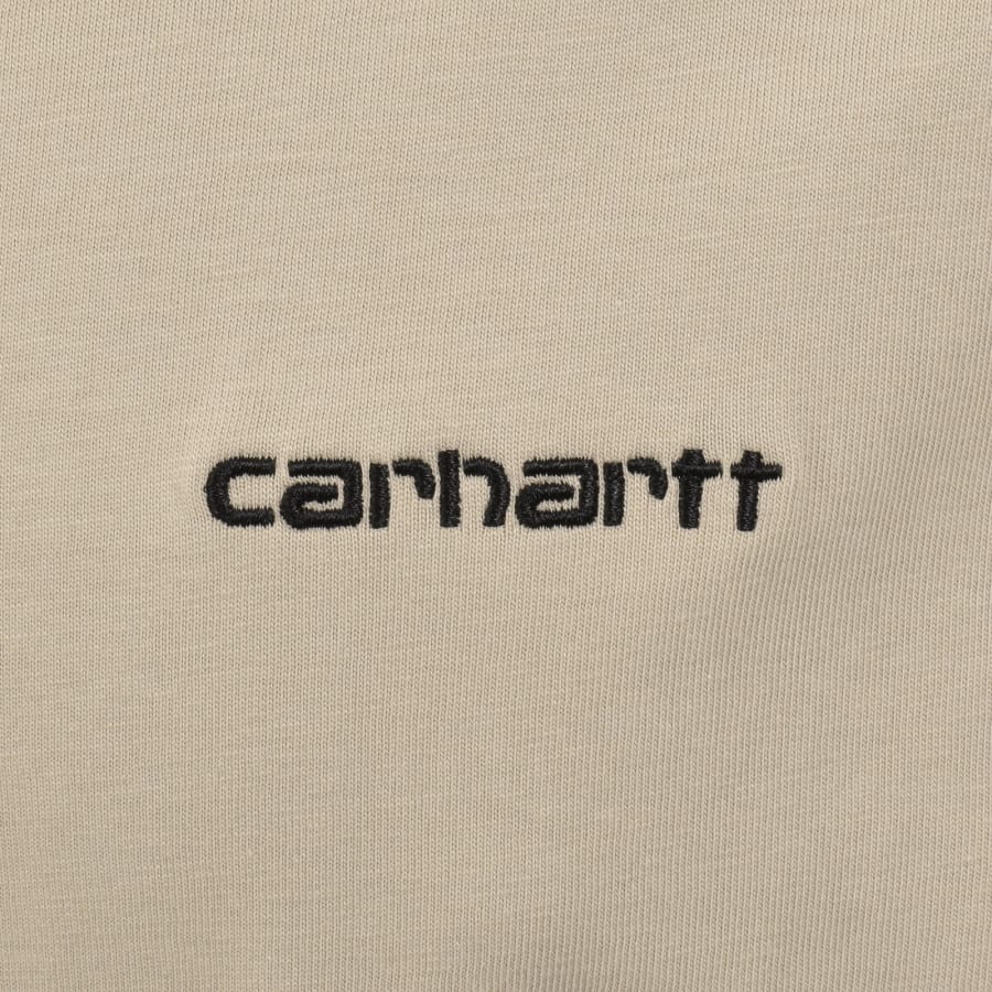 Image number 3 for Carhartt WIP Script T Shirt Beige