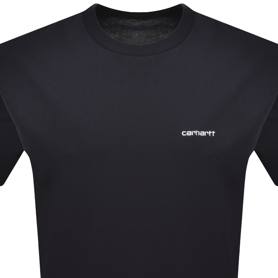 Image number 2 for Carhartt WIP Script T Shirt Navy