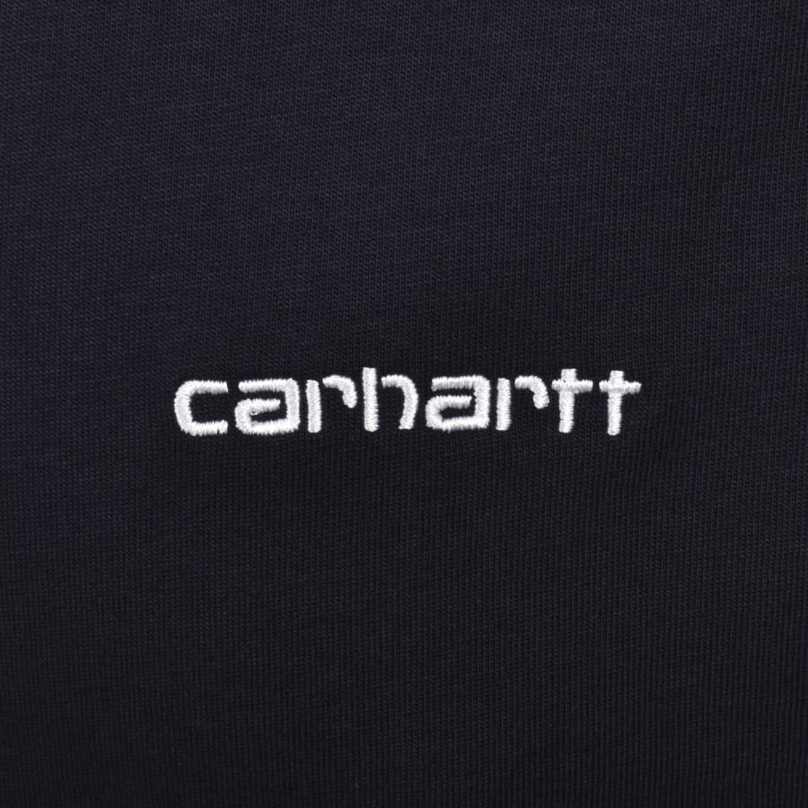 Image number 3 for Carhartt WIP Script T Shirt Navy