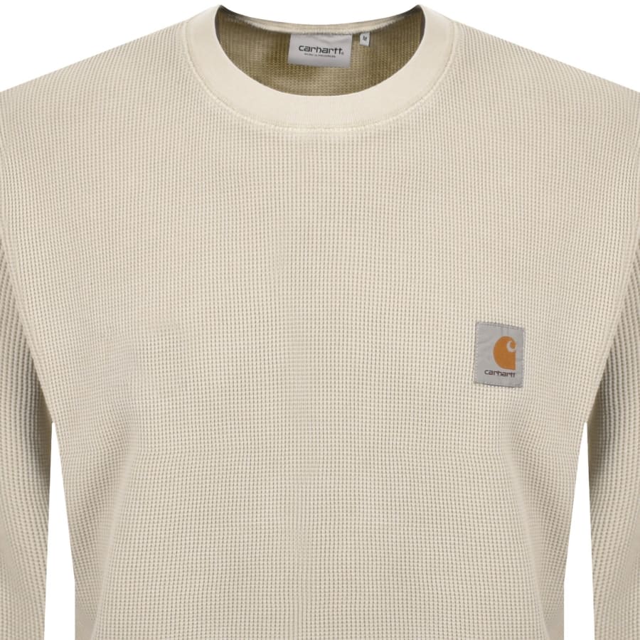 Image number 2 for Carhartt WIP Vista Waffle T Shirt Beige