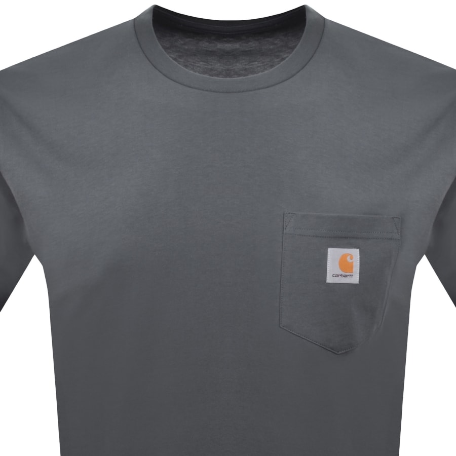 Image number 2 for Carhartt WIP Pocket Short Sleeved T Shirt Grey