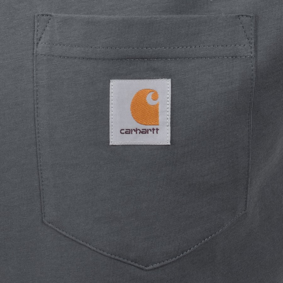Image number 3 for Carhartt WIP Pocket Short Sleeved T Shirt Grey
