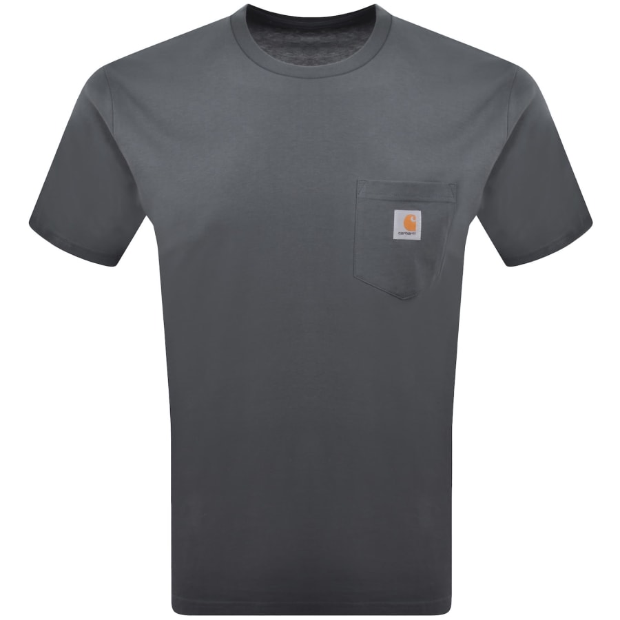 Image number 1 for Carhartt WIP Pocket Short Sleeved T Shirt Grey