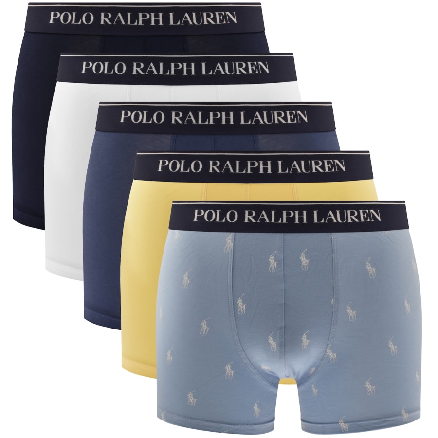 Image number 1 for Ralph Lauren Underwear 5 Pack Boxer Trunks