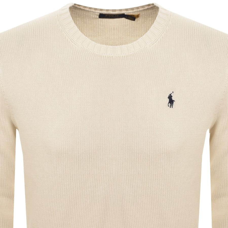 Image number 2 for Ralph Lauren Crew Neck Knit Jumper Cream