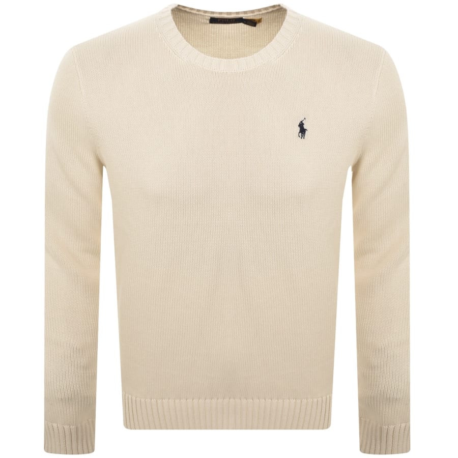 Image number 1 for Ralph Lauren Crew Neck Knit Jumper Cream