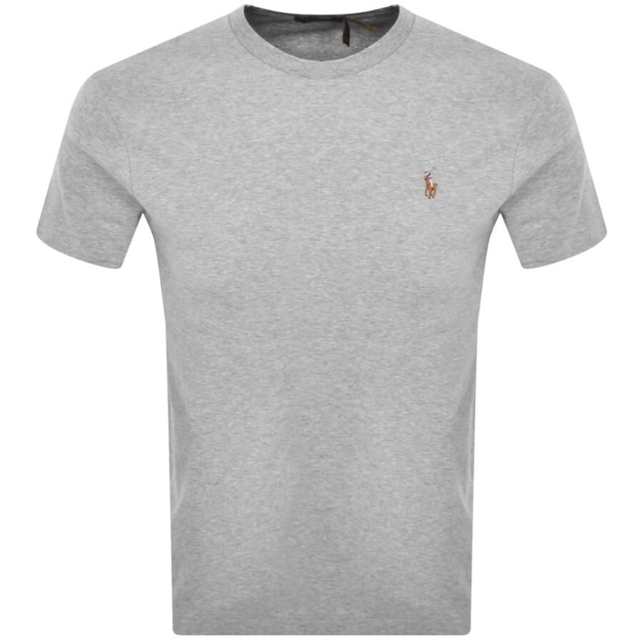 Image number 1 for Ralph Lauren Pima Crew Neck T Shirt Grey