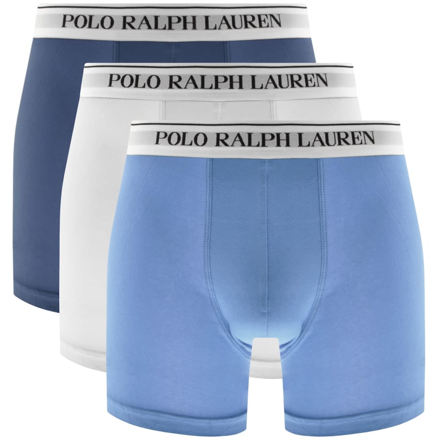 Image number 1 for Ralph Lauren Underwear 3 Pack Boxer Briefs White