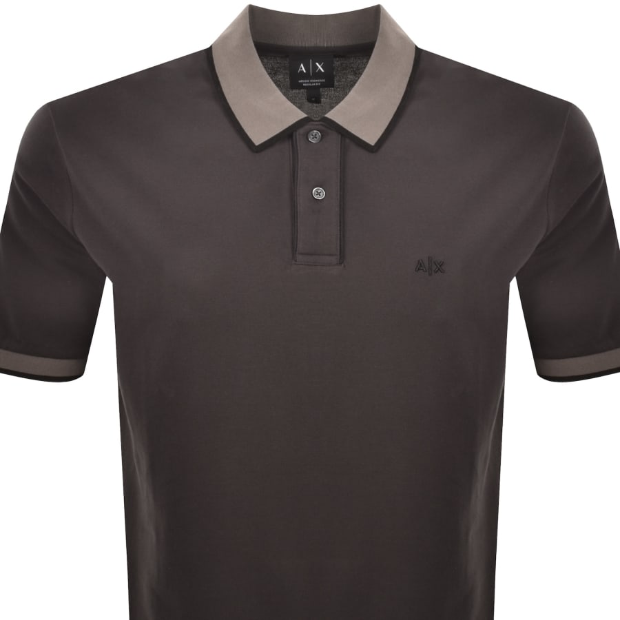 Image number 2 for Armani Exchange Polo T Shirt Brown