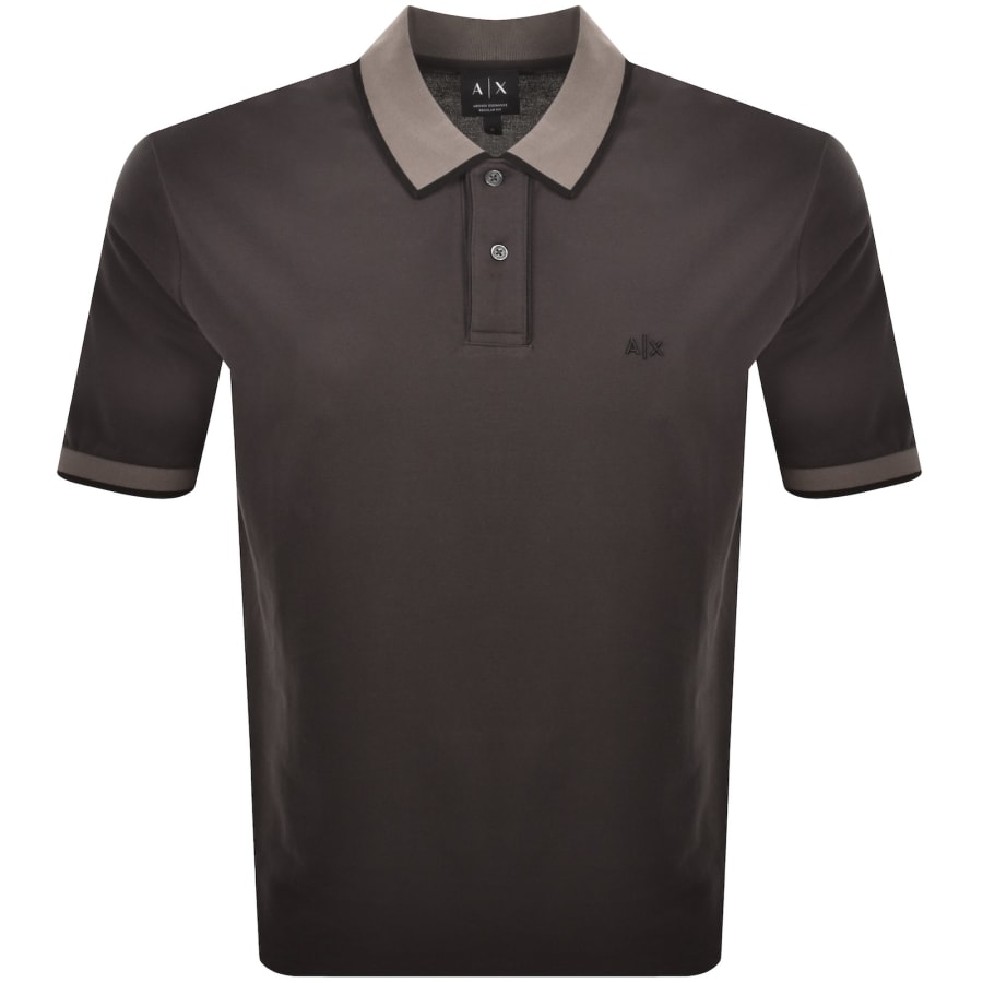 Image number 1 for Armani Exchange Polo T Shirt Brown