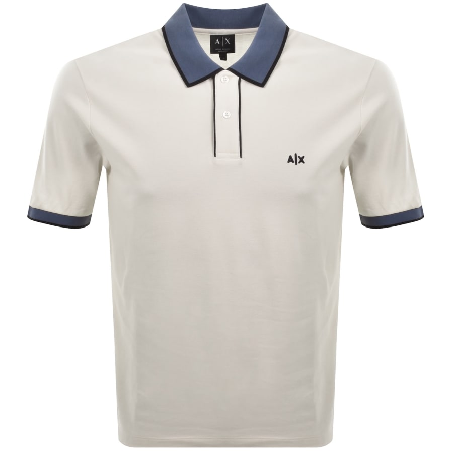 Image number 1 for Armani Exchange Polo T Shirt Cream