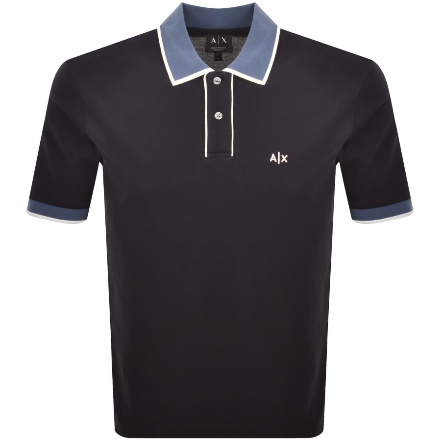 Image number 1 for Armani Exchange Polo T Shirt Deep Navy