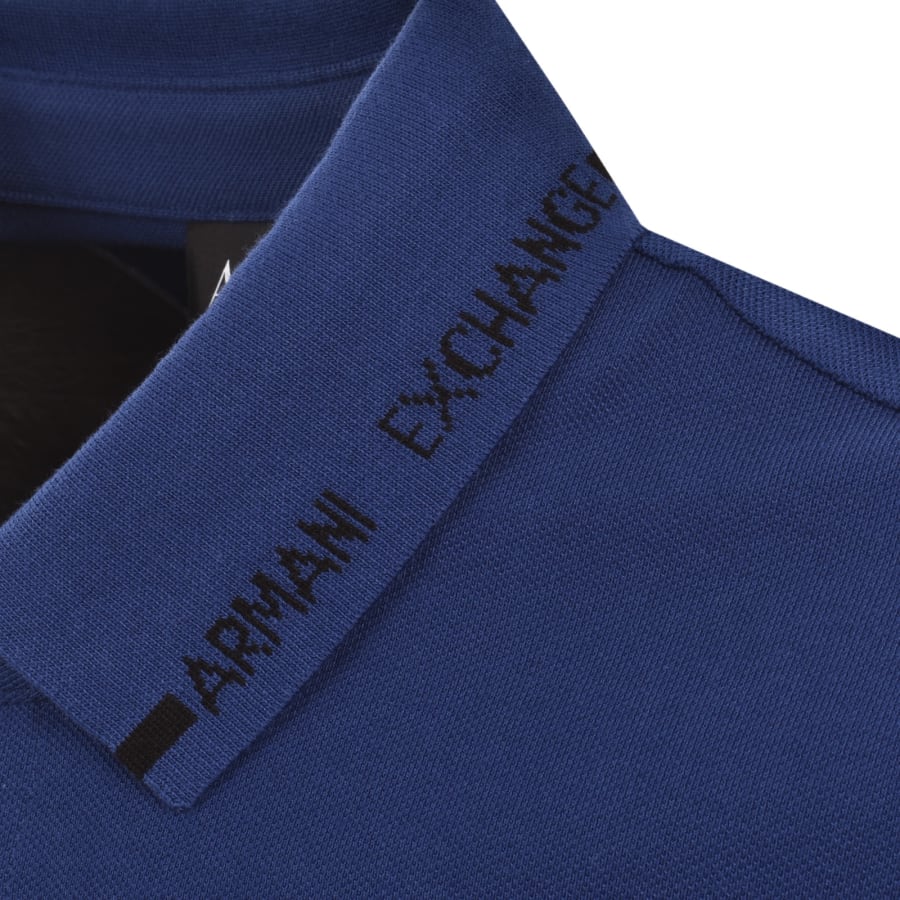 Image number 4 for Armani Exchange Polo T Shirt Blue
